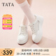 他她（TATA）小白鞋厚底女鞋2025夏季新款網(wǎng)面透氣休閑鞋板鞋松糕底WJN28BM5 白色 36
