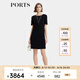 PORTS寶姿商場同款春季新品女裝領(lǐng)邊裝飾連衣裙LP8D064NWB011 黑色 XS (2)