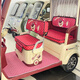 臺鈴X18電動三輪車座套坐墊套罩新日小鳥岸途金箭闊佬頭三同坐墊 夢幻草莓熊(升級防潑水款)-臺鈴