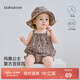 babylove【清倉】嬰幼兒吊帶包屁衣夏季薄款純棉連體衣女寶寶三角哈衣爬服 瑪雅公主 80cm