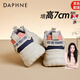 達(dá)芙妮（DAPHNE）厚底老爹鞋女2025新款春季小個(gè)子松糕鞋增高7cm運(yùn)動(dòng)女鞋子 藍(lán)色 跟高7CM 35 標(biāo)準(zhǔn)碼