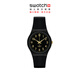 斯沃琪（Swatch）瑞士手表 金色密碼2.0  開(kāi)學(xué)季禮物男女學(xué)生石英腕表 黑色