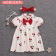紛資言女童連衣裙寶寶夏裝生日周歲禮服一歲百天嬰兒裙子夏季公主裙漢服 杏色連衣裙(送發(fā)帶) 66