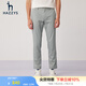 哈吉斯（HAZZYS）男裝 夏款直筒時尚潮流垂感涼感休閑長褲ATDZP03BP21 淺灰色LE 34 （175/82A）