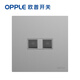 歐普（OPPLE）歐普開(kāi)關(guān)插座W80星河灰五孔86型暗裝墻壁usb電腦16A空調家用面板 二位六類(lèi)電腦插 W80-星河灰