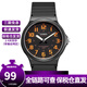 卡西歐（CASIO）時(shí)尚潮流休閑百搭簡(jiǎn)約經(jīng)典指針黑盤(pán)防水石英手表樹(shù)脂表帶日韓表 MW-240-4B