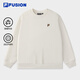 FILA FUSION斐樂(lè)潮牌情侶款套頭衛(wèi)衣2025冬休閑加絨針織上衣