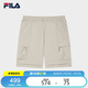 FILA斐樂官方男士梭織五分褲2025夏季時尚休閑寬松工裝短褲