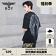 BOY LONDON【人間精靈】25新款春夏情侶款粉色針織短袖T恤N01145 黑色 L