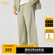 卡賓（CABBEEN）【織帶拼接】男裝LOGO提花運動褲2024秋冬新款寬松休閑衛(wèi)褲潮 駝色25 L 175/50