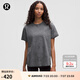 lululemon丨All Yours 女士棉混紡 T 恤 *Wash LW3IRES 瀝青灰星際灰黑水洗云紋 L