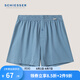 舒雅（SCHIESSER）男士純棉親膚吸濕透氣阿羅褲家居短褲睡褲E9/24204X 藍(lán)色 2XL