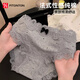 FitonTon4條裝內(nèi)褲女純棉甜美少女純棉襠復古蕾絲邊舒適三角短褲頭L