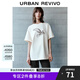 UR2025夏季新款女裝休閑撞色圖案棉質(zhì)短袖T恤UWM450051 米白 M