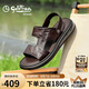 金利來（goldlion）涼鞋男輕便商務休閑鞋舒適耐磨沙灘鞋G596320230CCF棕色41
