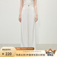 范思藍(lán)恩老錢(qián)風(fēng)復(fù)古馬甲褲子套裝女2025夏新款闊腿褲兩件套2109 白色褲子 S