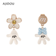 AJIDOU【線下商城同款】可愛不對稱耳環(huán)生日禮物送女友老婆 白色+淺藍色