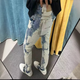 益帛牛仔褲男夏季薄款韓版潮流扎染輕奢彈力修身潑墨休閑小腳長褲子男 藍(lán)色 L 【建議105-120斤】