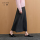 三彩2025冬季新款高腰針織裙半身裙A字裙垂感長(cháng)裙氣質(zhì)簡(jiǎn)約M 深邃灰 M 160/68A