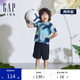 GAP男幼童春夏款扎染小熊短袖T恤短褲運(yùn)動套裝890257