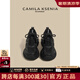 CAMILA KSENIA小c&k厚底老爹鞋女士2025新款夏季時(shí)尚增高運動(dòng)鞋子百搭休閑品牌 黑色 38
