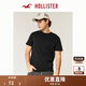 HOLLISTER25夏新款經(jīng)典小海鷗情侶棉質(zhì)基礎T恤男裝女裝KI324-5149 黑色 S (175/92A)