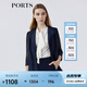 PORTS寶姿春夏新品女裝長袖中長夾克LM8J043MFQ088 丈青 M (6)