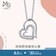 周生生  Pt900鉑金Love Decode鉆石白金心形吊墜項墜 不含素鏈 81630P