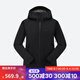 迪卡儂（DECATHLON）硬殼沖鋒衣男女春秋登山防風(fēng)防水單層夾克風(fēng)衣運(yùn)動(dòng)外套MH500 2024 女款-煙熏黑-亞洲版-2025年新 L