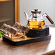 憶壺茶（YIHUTEA） 茶壺玻璃泡茶壺側把過(guò)濾煮茶壺加厚耐熱電陶爐燒水壺養生煮茶器 【10件套】1.2L蒸煮壺套裝