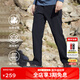 SCALER戶外軟殼褲加絨防水沖鋒褲加厚保暖防風(fēng)登山褲 曜石黑-男 XL