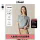 ELAND衣戀針織T恤女純色休閑polo領(lǐng)合身舒適短袖上衣2025夏季新款 灰色(15)Grey L /170
