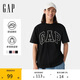 GAP【情人節(jié)】男女裝春季棉質(zhì)印花logo短袖T恤寬松休閑上衣725617