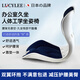 LUCYLEE日本護(hù)腰久坐神器花瓣坐墊辦公室腰部支撐靠墊人體工學(xué)工位椅墊 加大底條紋-深藍(lán)_【300斤以內(nèi)】