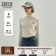 Teenie Weenie【多性能肌底衣】小熊長(zhǎng)袖T恤女秋冬刺繡半高領(lǐng)打底衫女 象牙白 M (165)