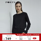 PORTS寶姿 商場同款新品女裝針織長袖圓領套頭衫LL8K407KXE019 黑色 L