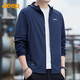 JEEP美國正品高端防曬衣夏季薄款男裝戶(hù)外運動(dòng)透氣涼感連帽外套上衣服 夜幕藍 【官方正品】 XL