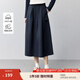 茵曼（INMAN）純棉舒適工裝風(fēng)顯瘦半身裙女2025春季復(fù)古百搭寬松高腰A字裙 寶藍(lán)色 S