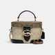 COACH｜蔻馳Georgie20單肩手提盒子輕奢女包送女生 淺卡其拼色5504IMRKY