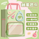 一樹梨花 手提補(bǔ)習(xí)袋文件袋 小學(xué)生拉鏈?zhǔn)搅鄷占{袋帆布補(bǔ)課包初中專用兒童女生男孩大容量試卷資料學(xué)習(xí) 【甜蜜芭樂】七層收納/送DIY魔術(shù)貼