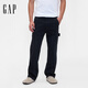 蓋璞Gap男裝秋季款大口袋寬松舒適直筒梭織休閑褲牛仔褲美版793957 灰黑色 31 (170/78A)亞洲碼/31X30美碼