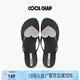 COOLCHAP愛(ài)心人字拖女防滑海邊沙灘2024年夏季新款?yuàn)A腳涼拖鞋 暗夜魅影 38 （建議拍大一碼）