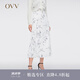 OVV【星辰印花系列】2024春夏新款女裝A字休閑中長(zhǎng)半身裙 象牙白22 M
