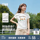 森馬（Semir）短袖t恤女短款圓領(lǐng)修身上衣2025夏季萌寵印花套頭衫109325100027
