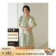 FANSILANEN夏季正式場合法式職業(yè)連衣裙女夏新款氣質(zhì)收腰面試裙子通勤連衣裙 嫩綠色 M