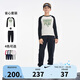 NIKE3BRAND 耐克童裝男女童休閑長(zhǎng)T+長(zhǎng)褲2件套2025春季兒童套裝