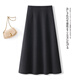 布力潘羊毛呢半身裙女春秋冬長(cháng)裙子2025年新款松緊高腰a字裙黑色毛呢傘 深灰色 L 28