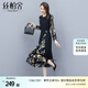 絲柏舍2025秋裝新款女裝長(zhǎng)袖裙子氣質(zhì)假兩件連衣裙