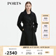 PORTS寶姿女裝 秋冬新品長袖中長大衣毛呢外套LN9C109JZF035【下架】 黑色 S (4)