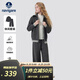 NAVIGARE女童套裝秋季新款兒童外套褲子兩件套針織舒適時(shí)尚 加厚翻領(lǐng)深灰 140
